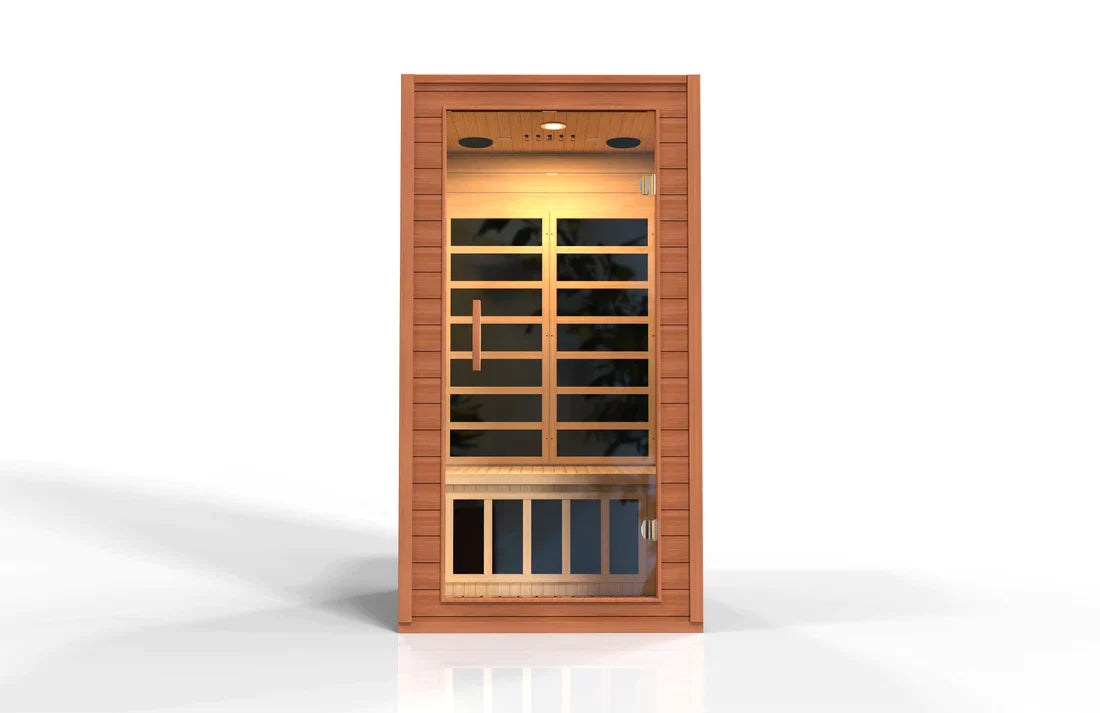 Golden Designs Dynamic "Avila" FAR Infrared Sauna with Hemlock Wood - DYN-6103-01