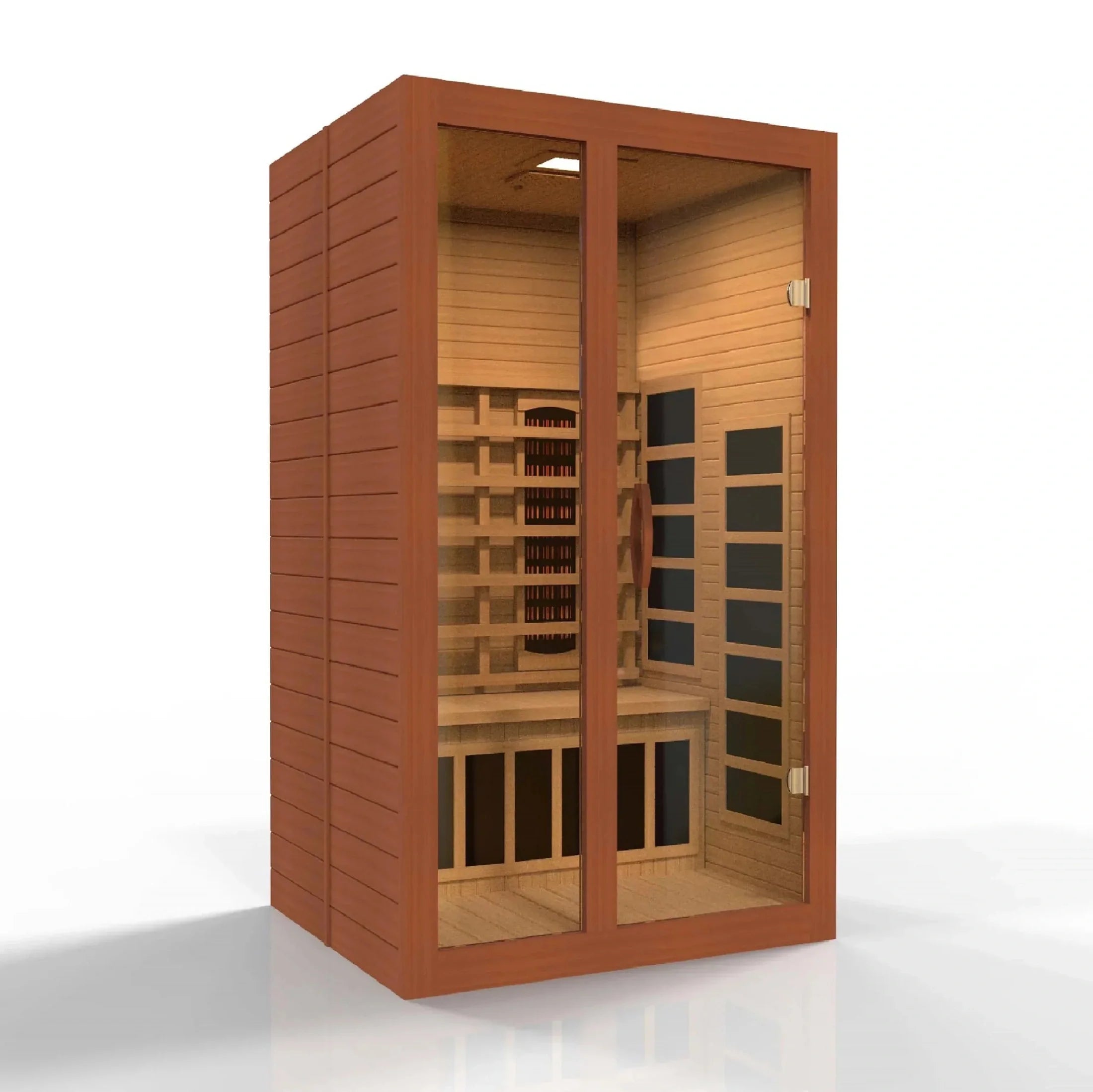 Golden Designs Dynamic Santiago 2-Person Full Spectrum Near Zero EMF Under 2MG FAR Infrared Sauna Canadian Hemlock - DYN-6209-03 FS