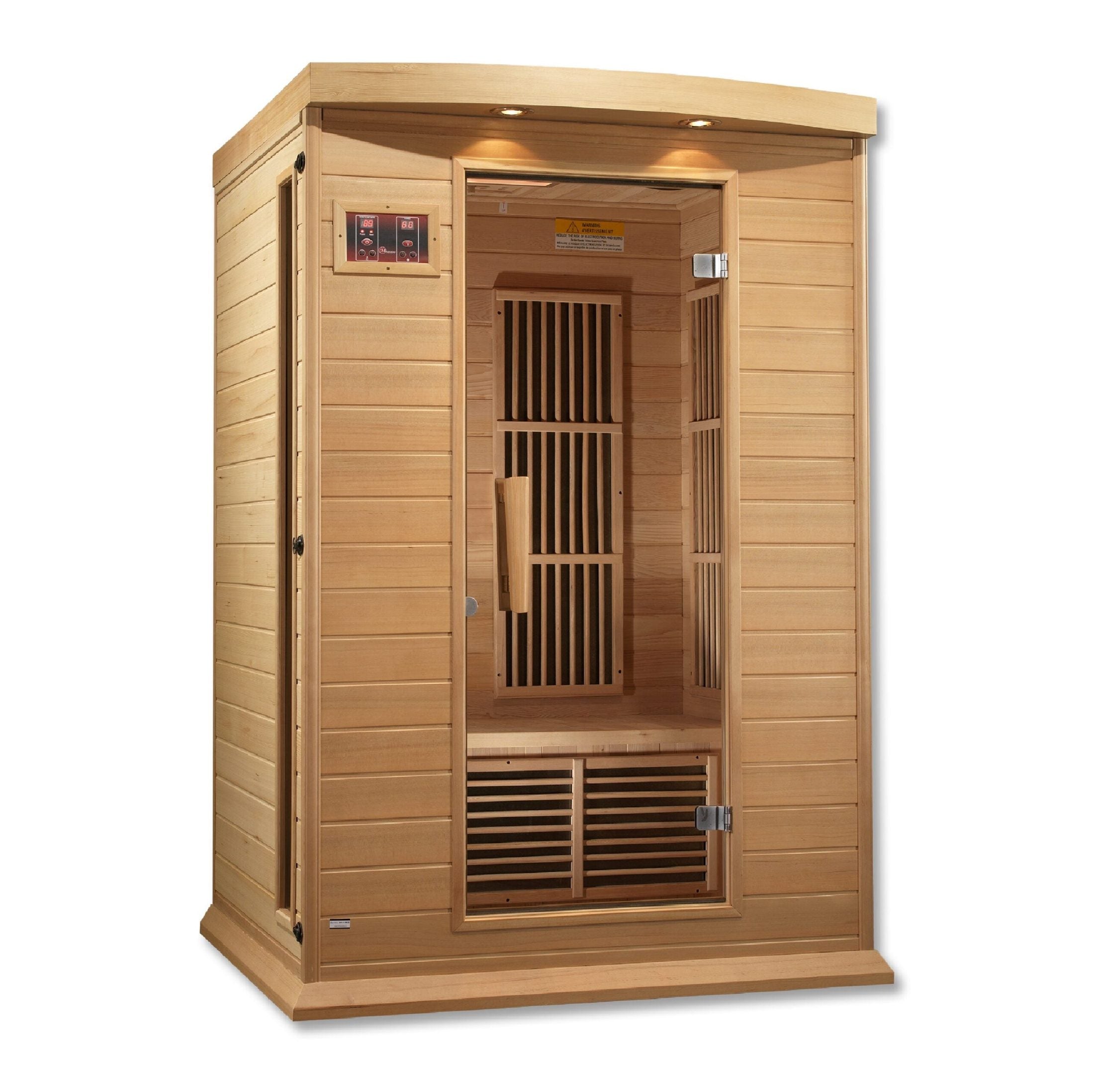 Golden Designs Maxxus 2-Person Near Zero EMF Under 2MG FAR Infrared Sauna Canadian Hemlock - MX-K206-01-ZF