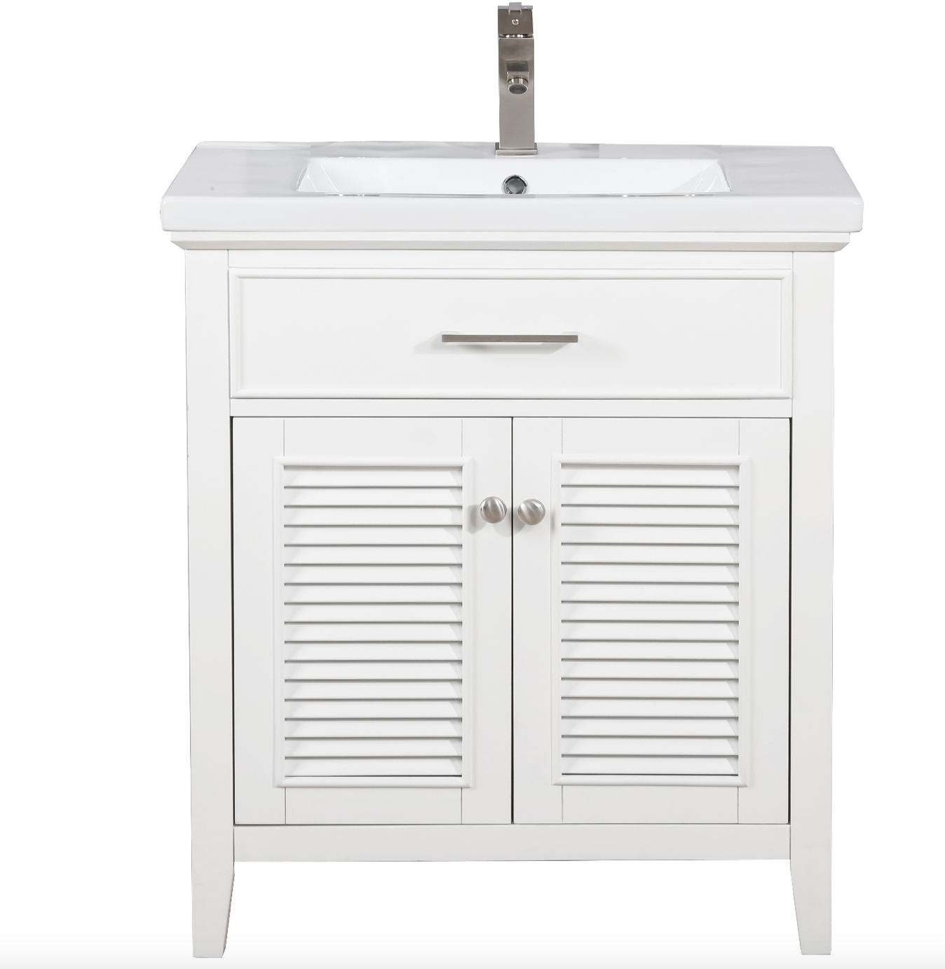 Design Element Cameron 30" Single Sink Vanity In White S09-30-WT
