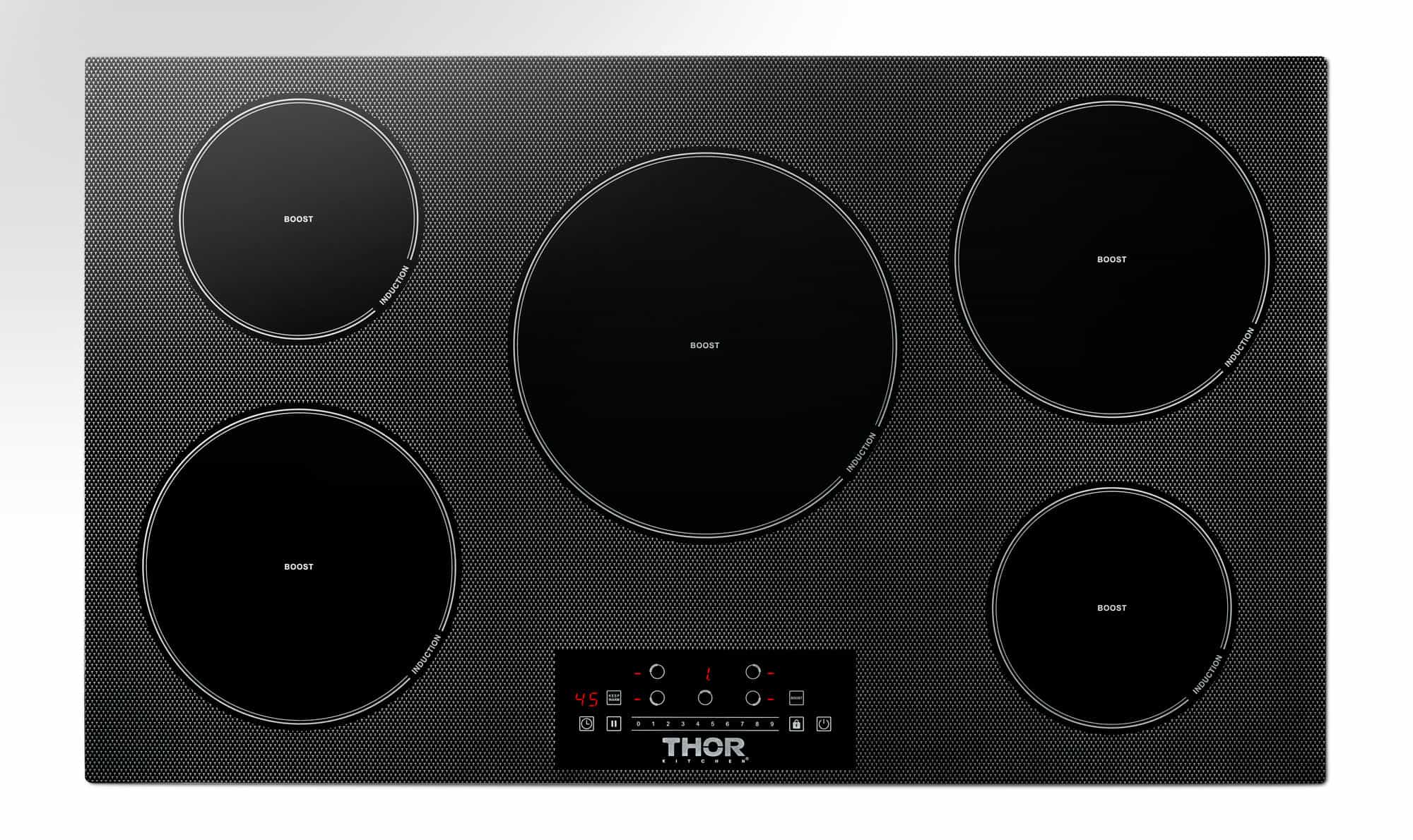 Thor Kitchen 36-Inch Built-In Induction Cooktop with 5 Elements TIH36