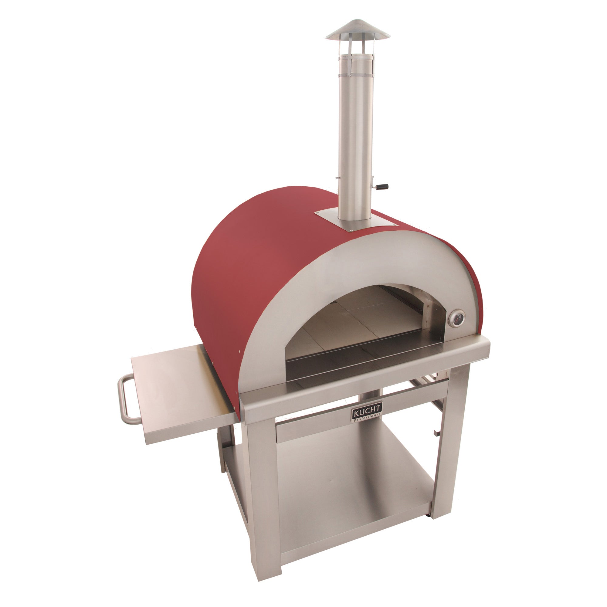 Kucht Outdoor Wood Fire Pizza Oven in Red VENICE-R