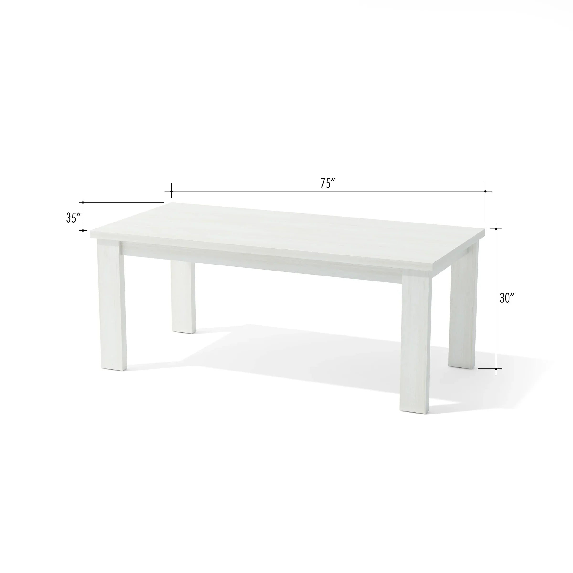 Anderson Teak Brentford Dining Table White - TB-BW-19090