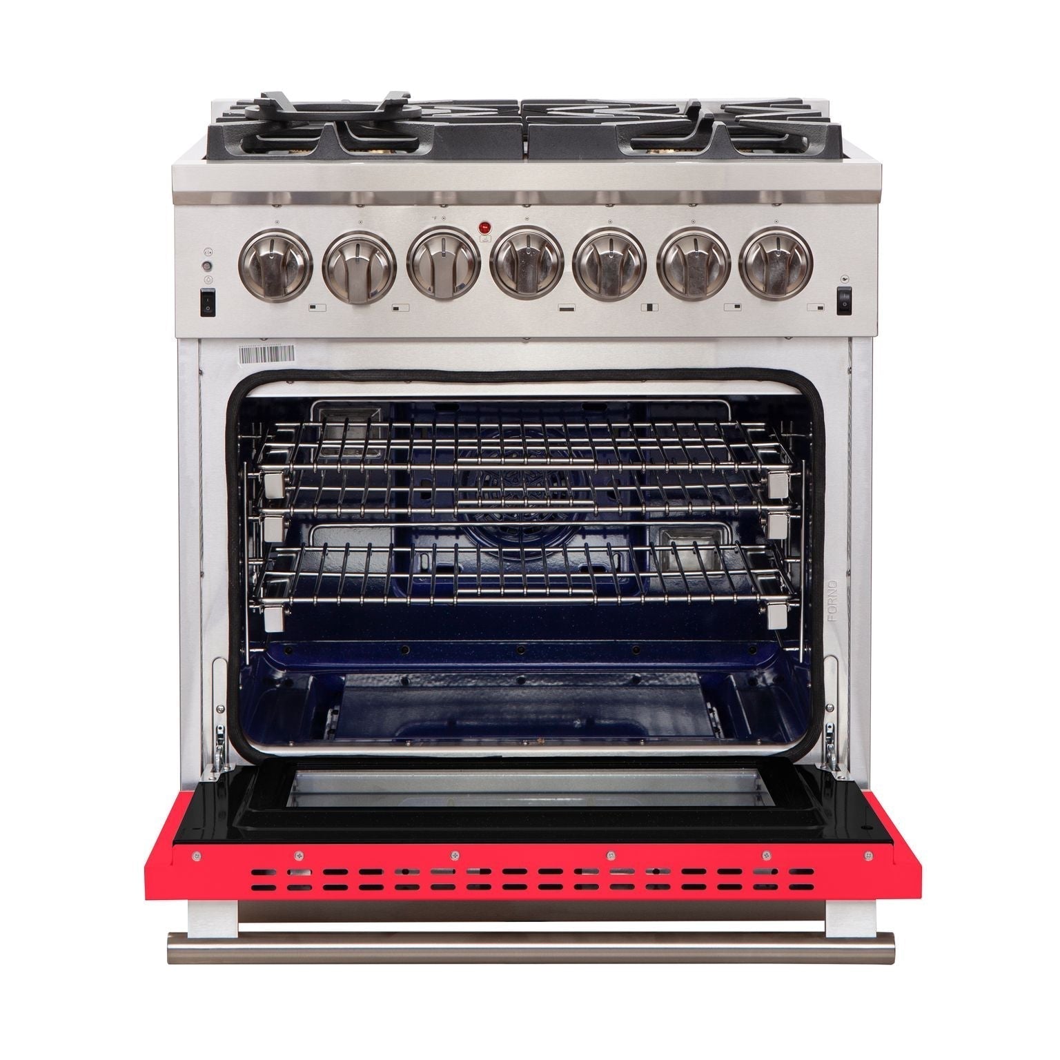 FORNO Capriasca - Titanium Professional 30" Freestanding Colored Door Gas Range FFSGS6260-30