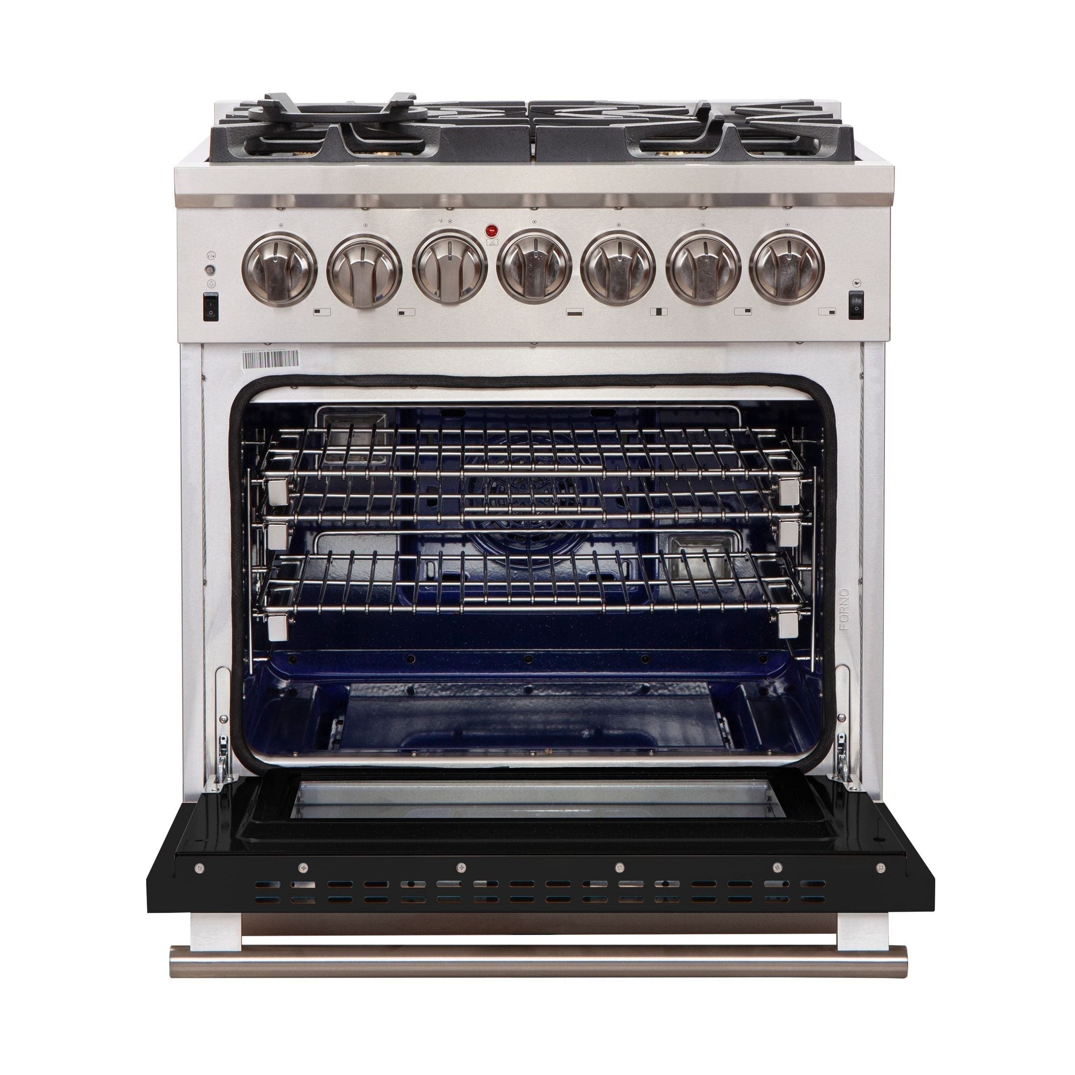 FORNO Capriasca - Titanium Professional 30" Freestanding Colored Door Gas Range FFSGS6260-30