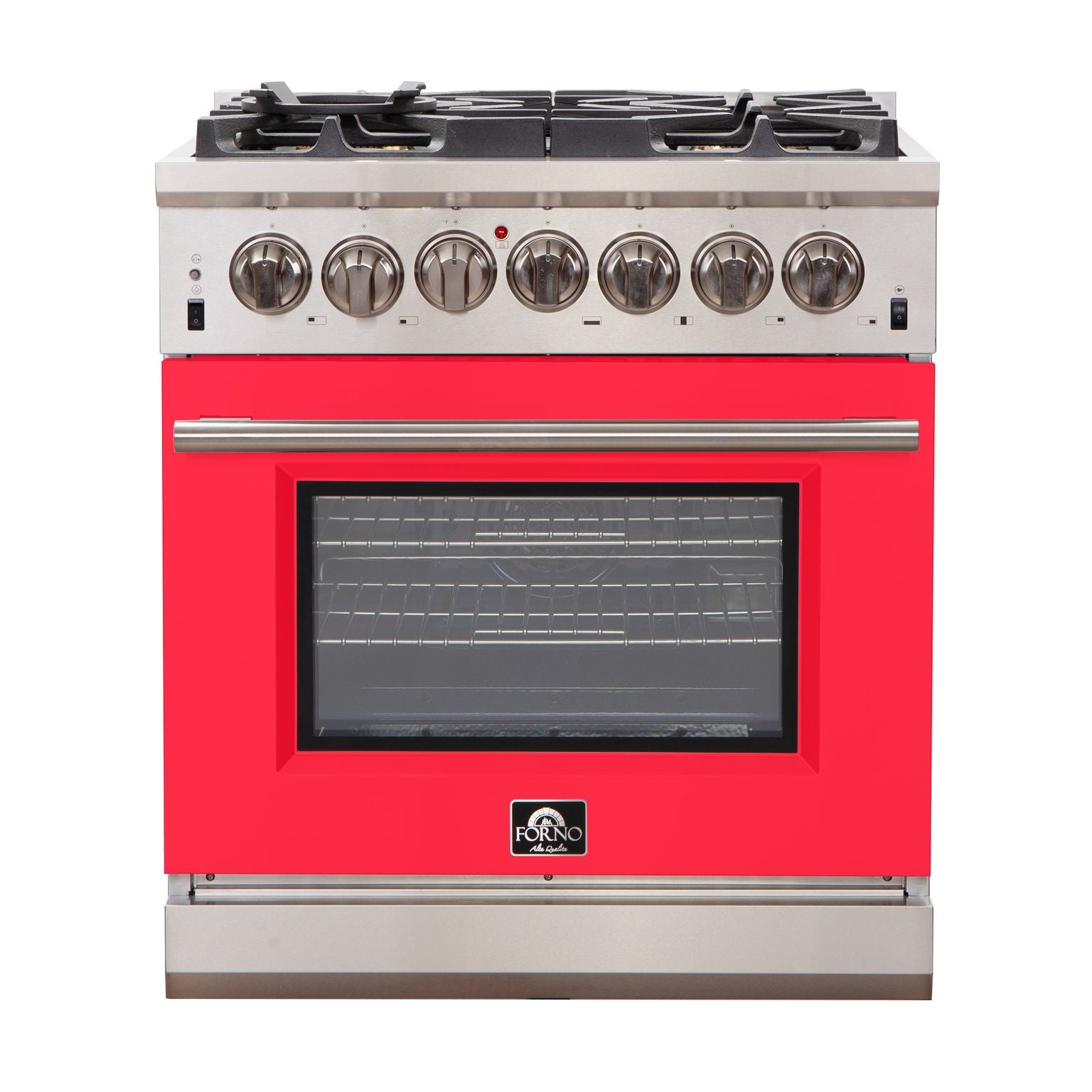 FORNO Capriasca - Titanium Professional 30" Freestanding Colored Door Gas Range FFSGS6260-30