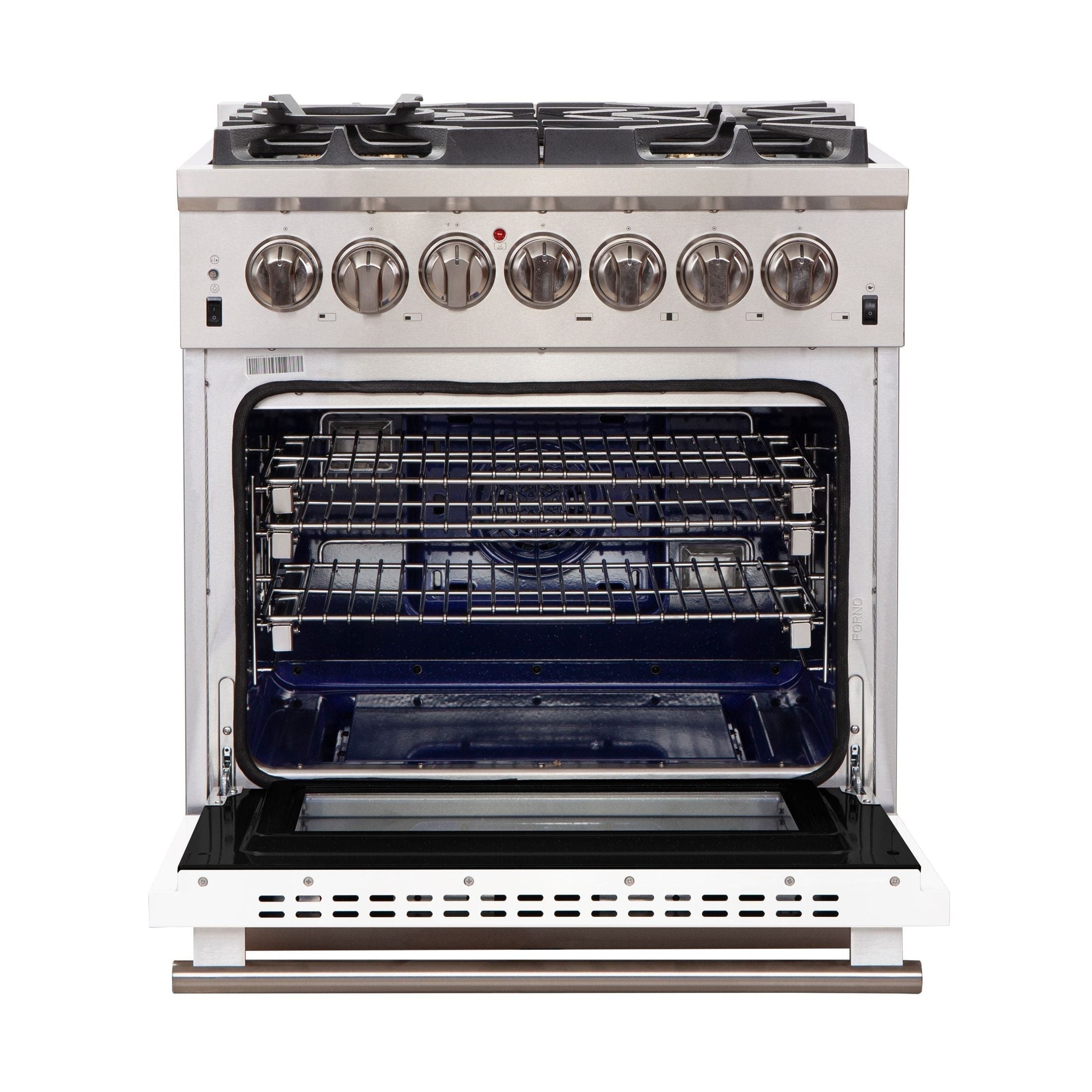 FORNO Capriasca - Titanium Professional 30" Freestanding Colored Door Gas Range FFSGS6260-30
