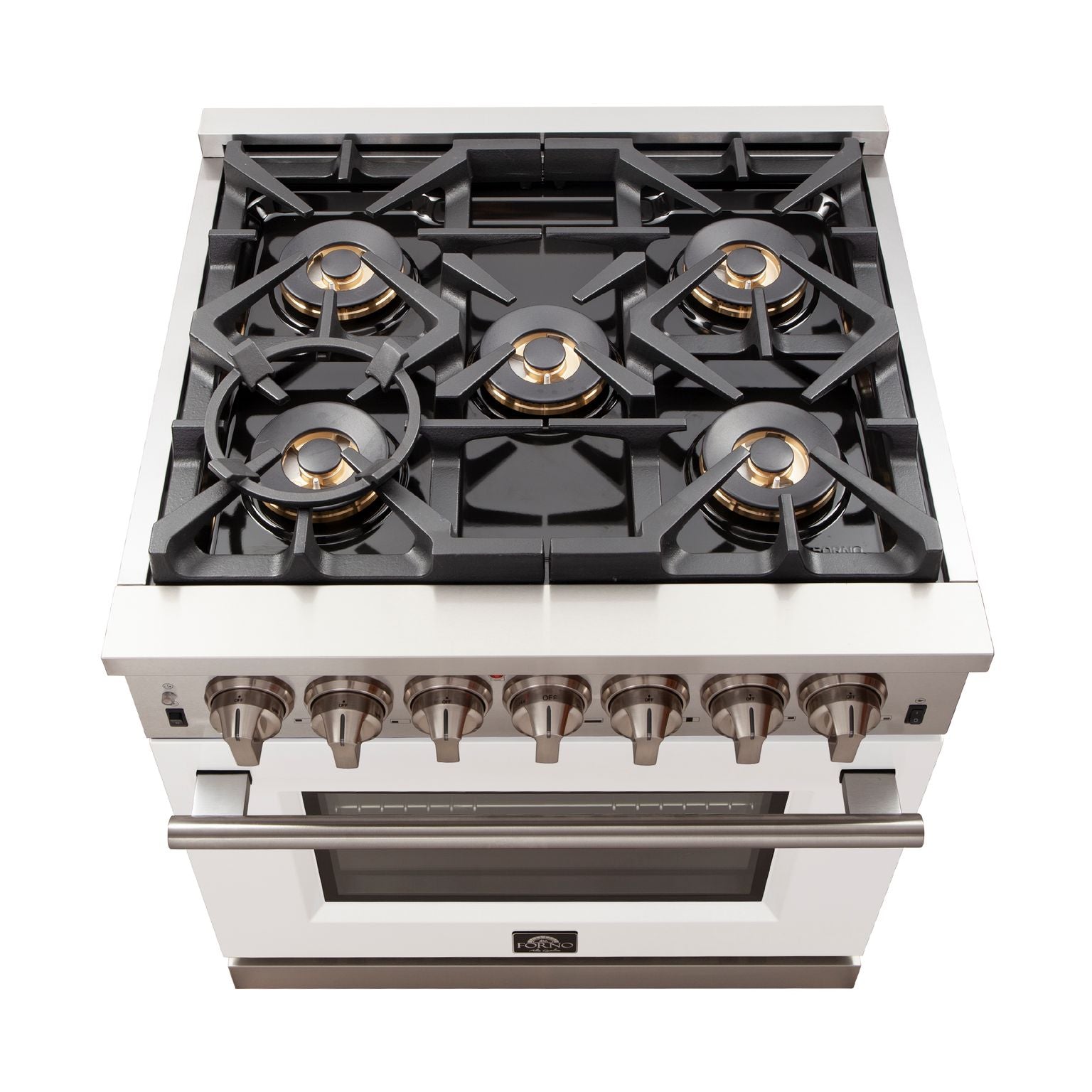 FORNO Capriasca - Titanium Professional 30" Freestanding Colored Door Gas Range FFSGS6260-30