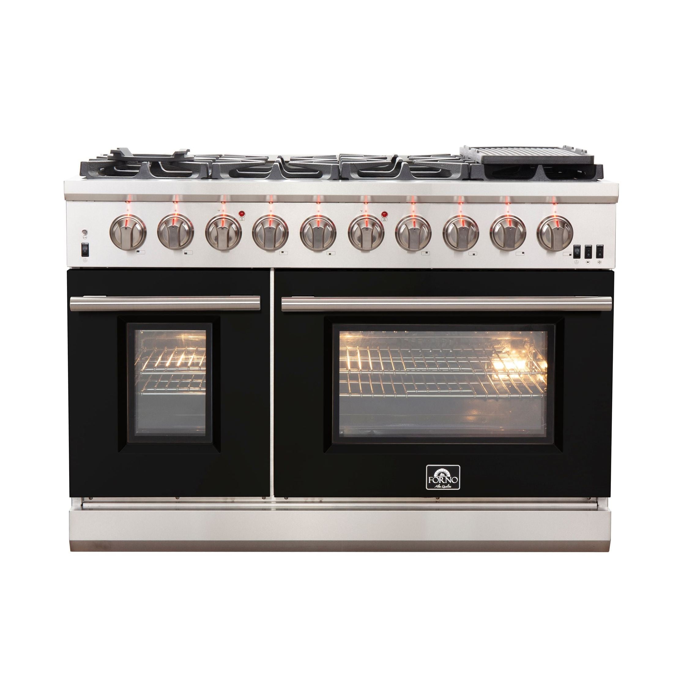 FORNO Capriasca - Titanium Professional 48" Freestanding Colored Door Gas Range FFSGS6260-48WHT