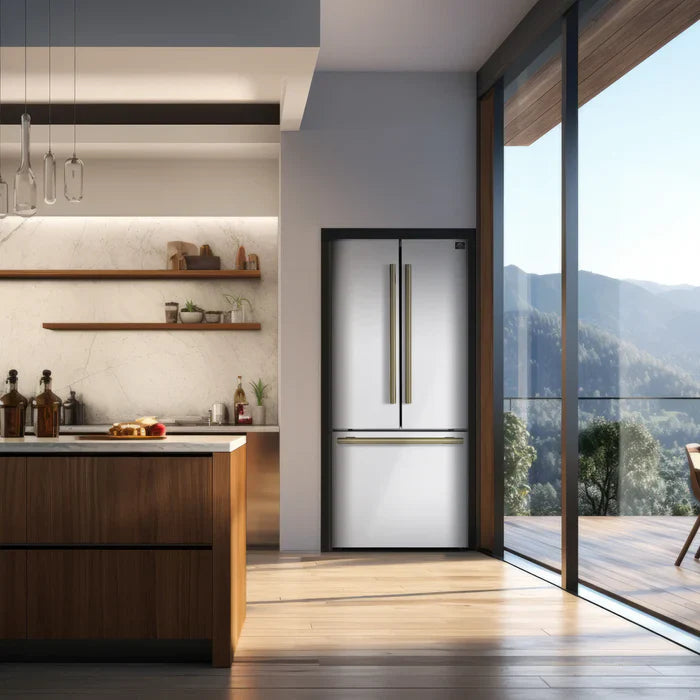 FORNO Espresso Gallipoli 30-inch 17.5 cu. ft. French Door Refrigerator with Ice Maker