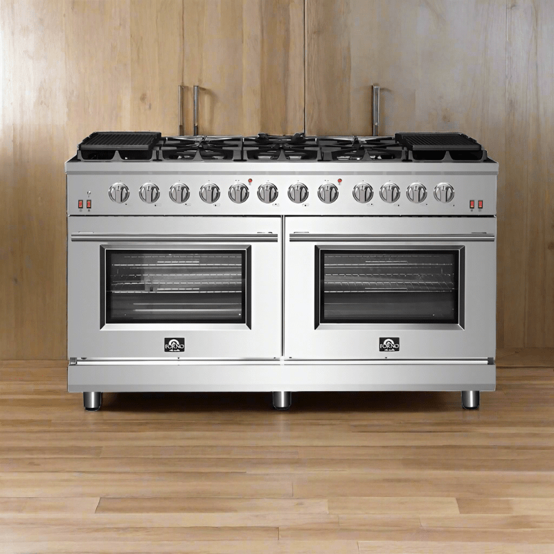 FORNO Massimo 60-Inch Freestanding Gas Range in Stainless Steel - FFSGS6239-60