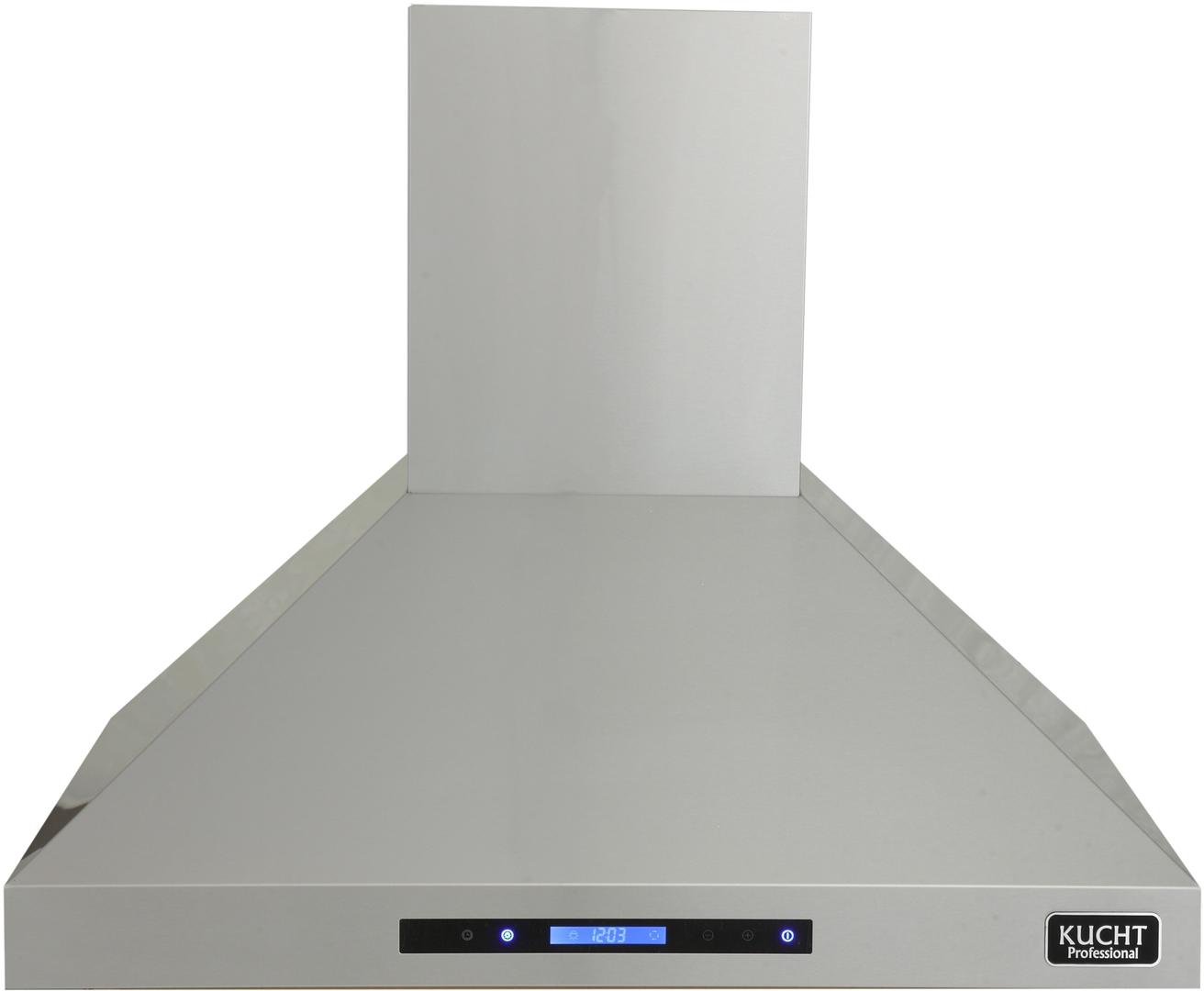 Kucht 36” Wall Mounted Range Hood with 900CFM Motor in Stainless Steel and Digital Display KRH3610A