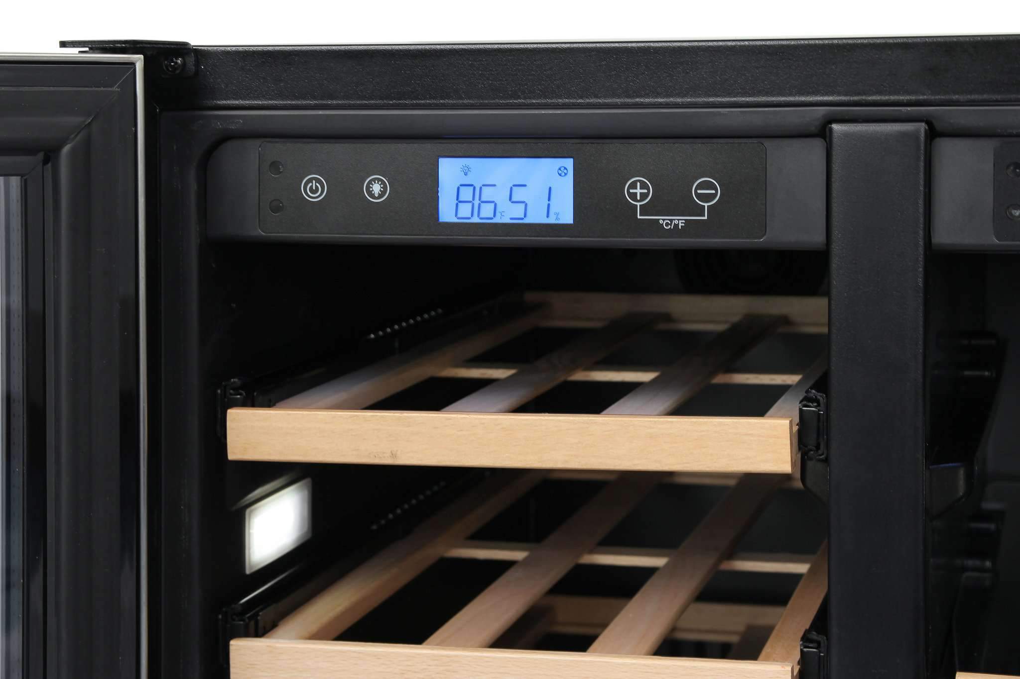 Thor Kitchen 24-Inch Independent Dual Zone Wine Cooler and Beverage Center with 21-Bottles and 95-Cans Capacity TBC2401DI