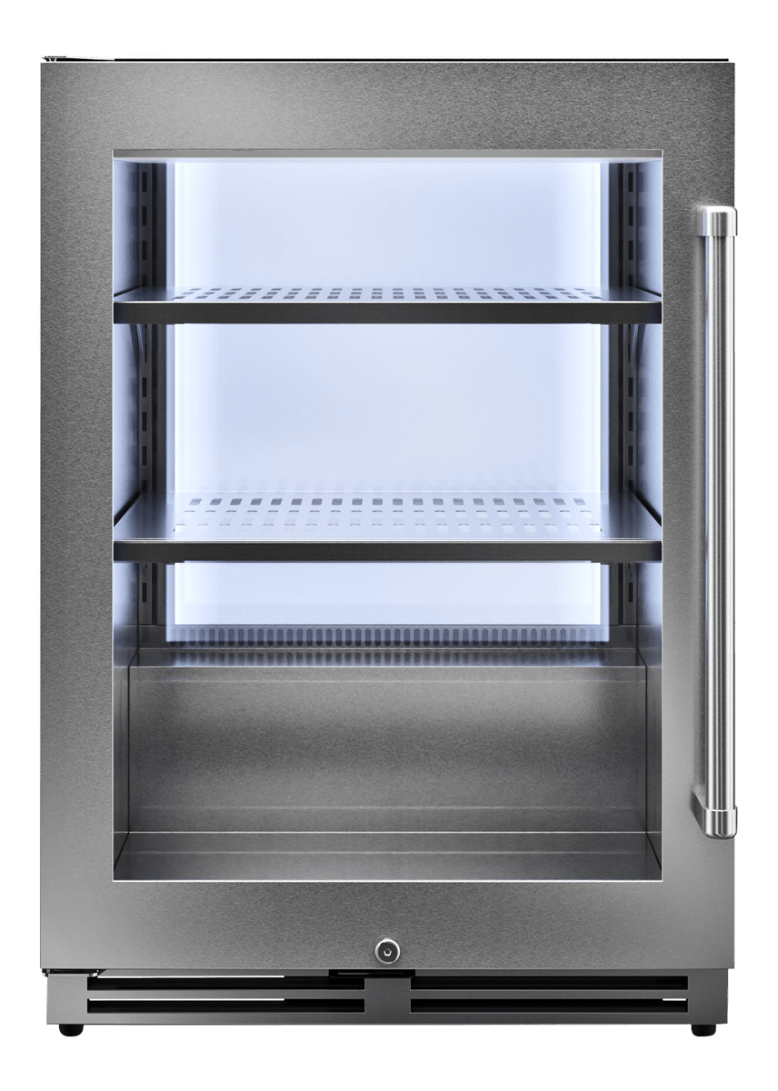 THOR Kitchen 24-Inch Undercounter Beverage Cooler in Stainless Steel Left Hinge - TBR24U-LH