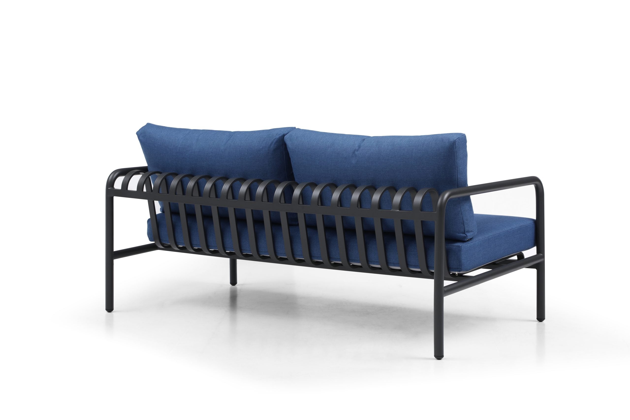 Whiteline Modern Living Andrea 4-Pieces Outdoor Lounge Set in Blue Color - COL1833