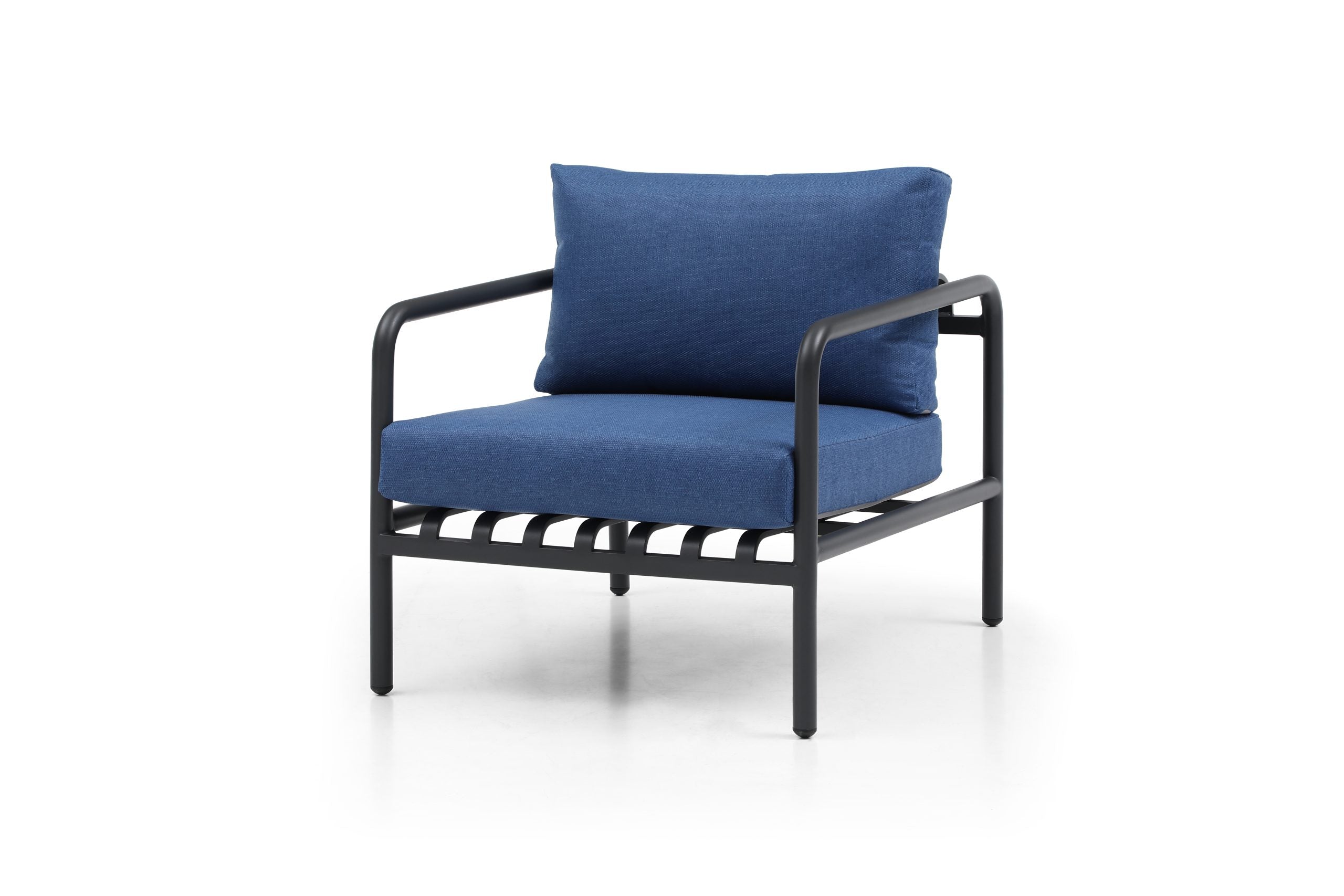 Whiteline Modern Living Andrea 4-Pieces Outdoor Lounge Set in Blue Color - COL1833