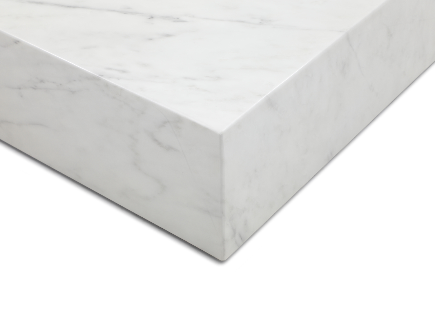 Whiteline Modern Living Cube Rectangle Coffee Table in White Color - CT1667R