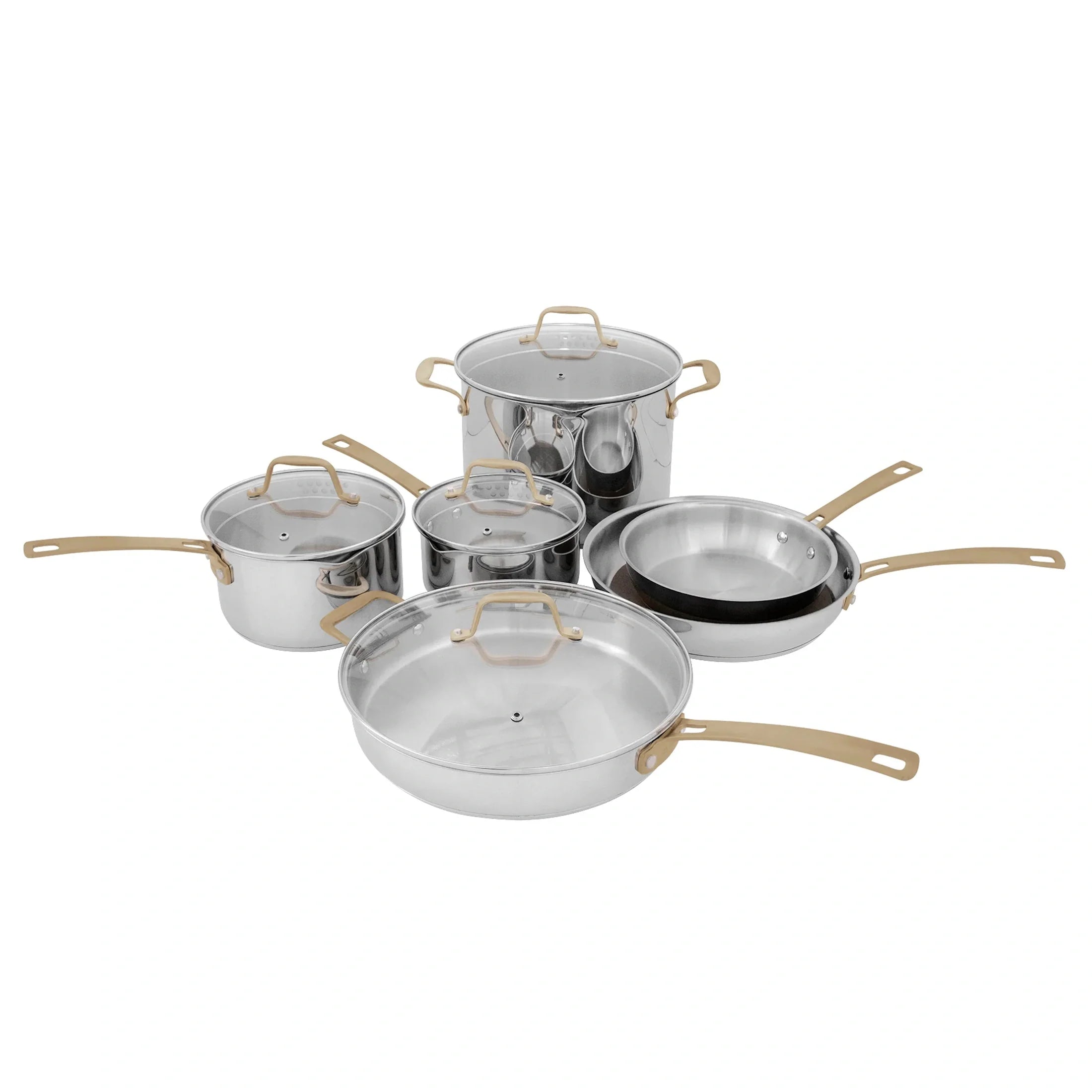 ZLINE 10-Piece Stainless Steel Non-Toxic Cookware Set CWSETL-ST-10