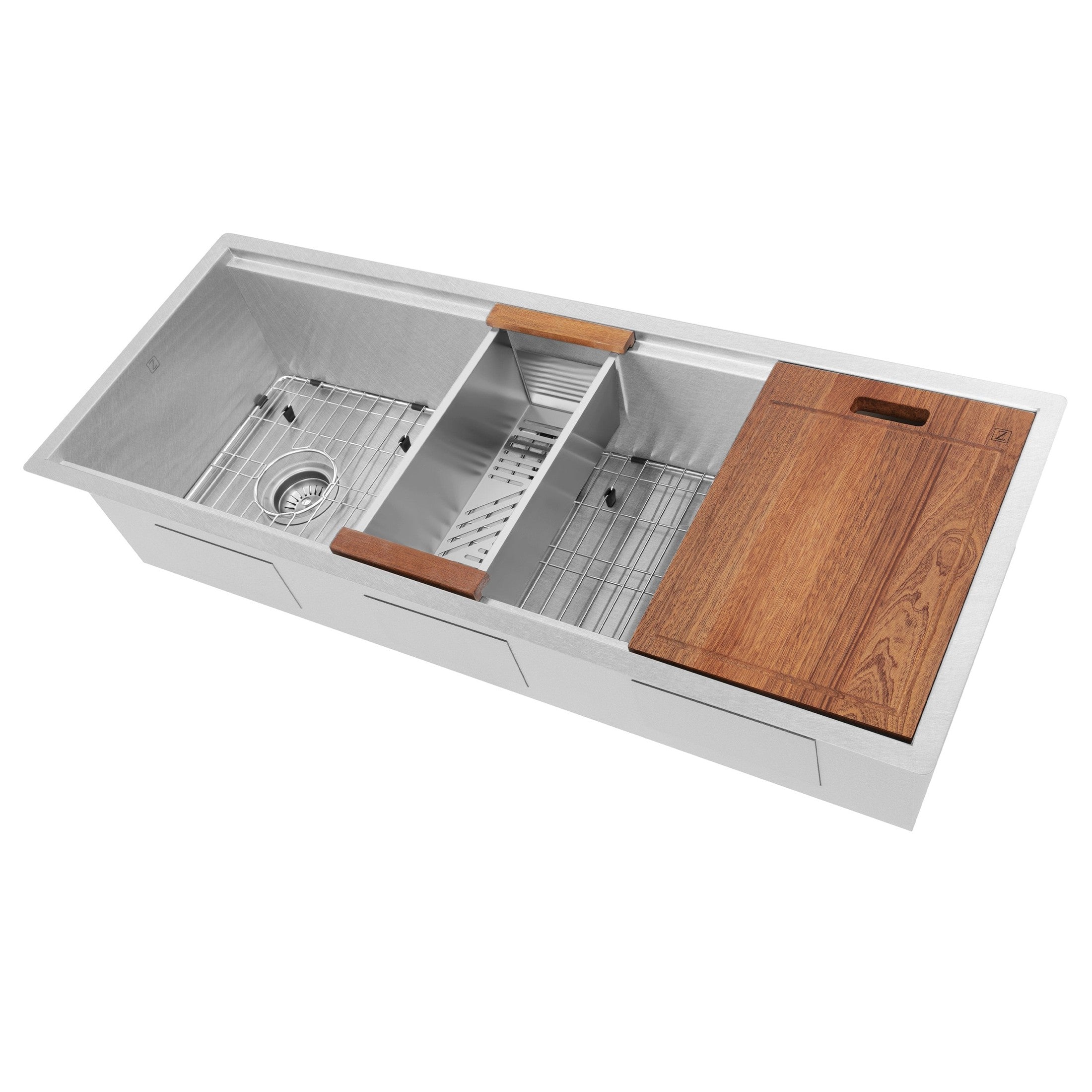 ZLINE 45" Garmisch Undermount Single Bowl Kitchen Sink with Bottom Grid and Accessories