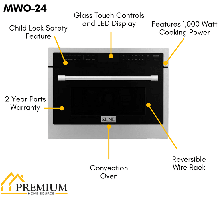 ZLINE Appliance Package - 36 In. Dual Fuel Range, Range Hood, Microwave Oven in Stainless Steel - 3KP-RARHMWO-36