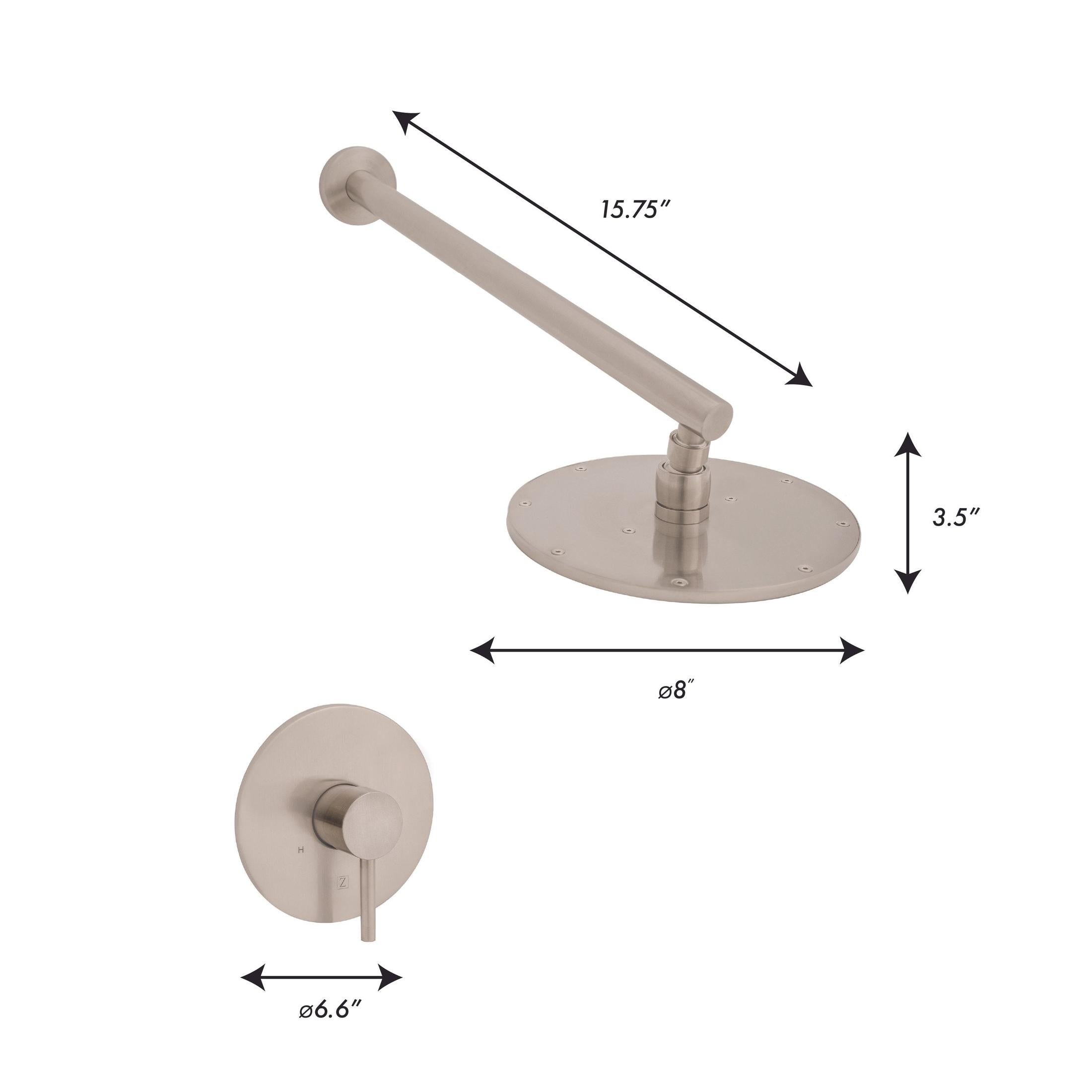 ZLINE El Dorado Shower Faucet Dimensions