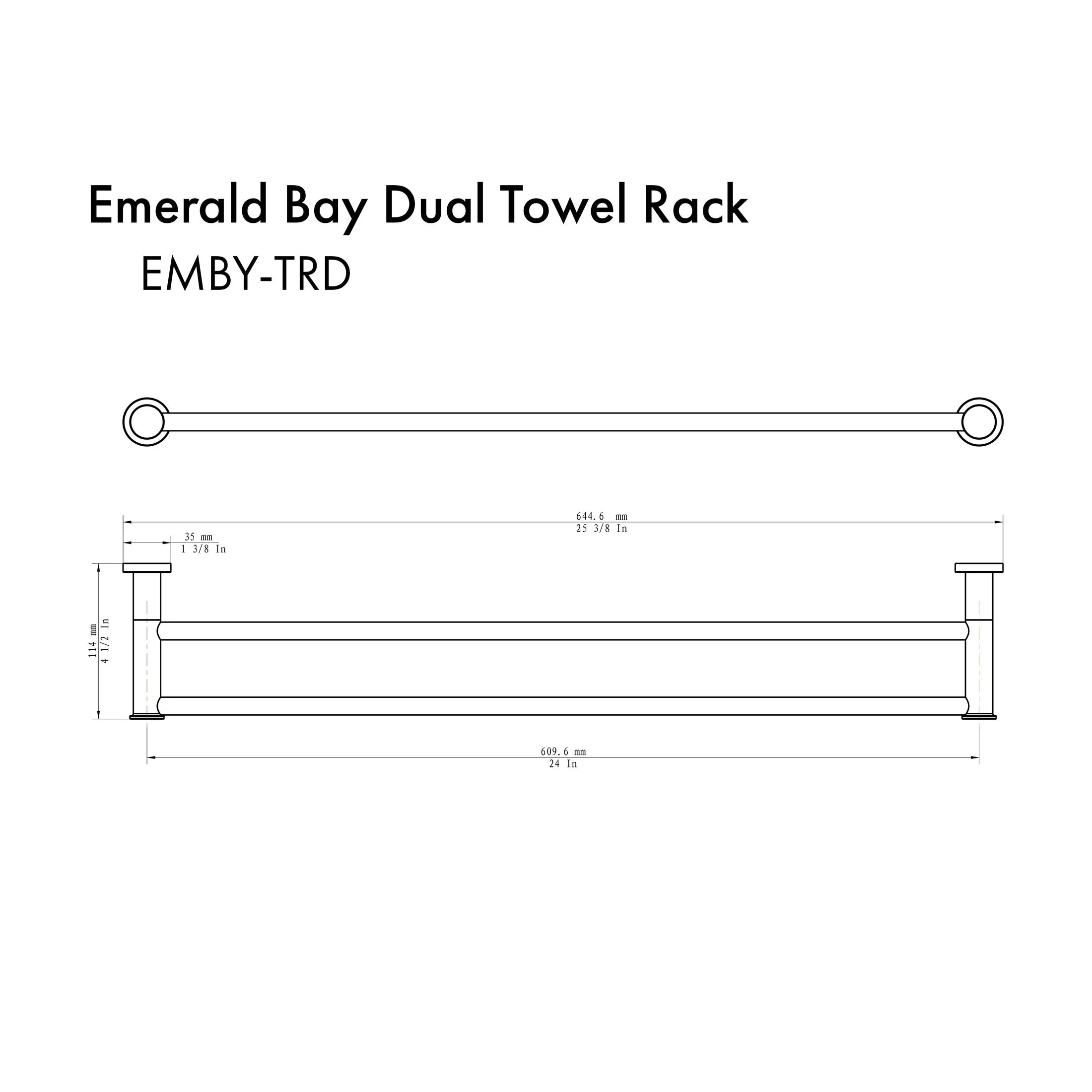 ZLINE Emerald Bay Double Towel Rail with color options