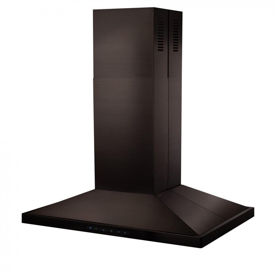 ZLINE Island Mount Range Hood in Black Stainless Steel