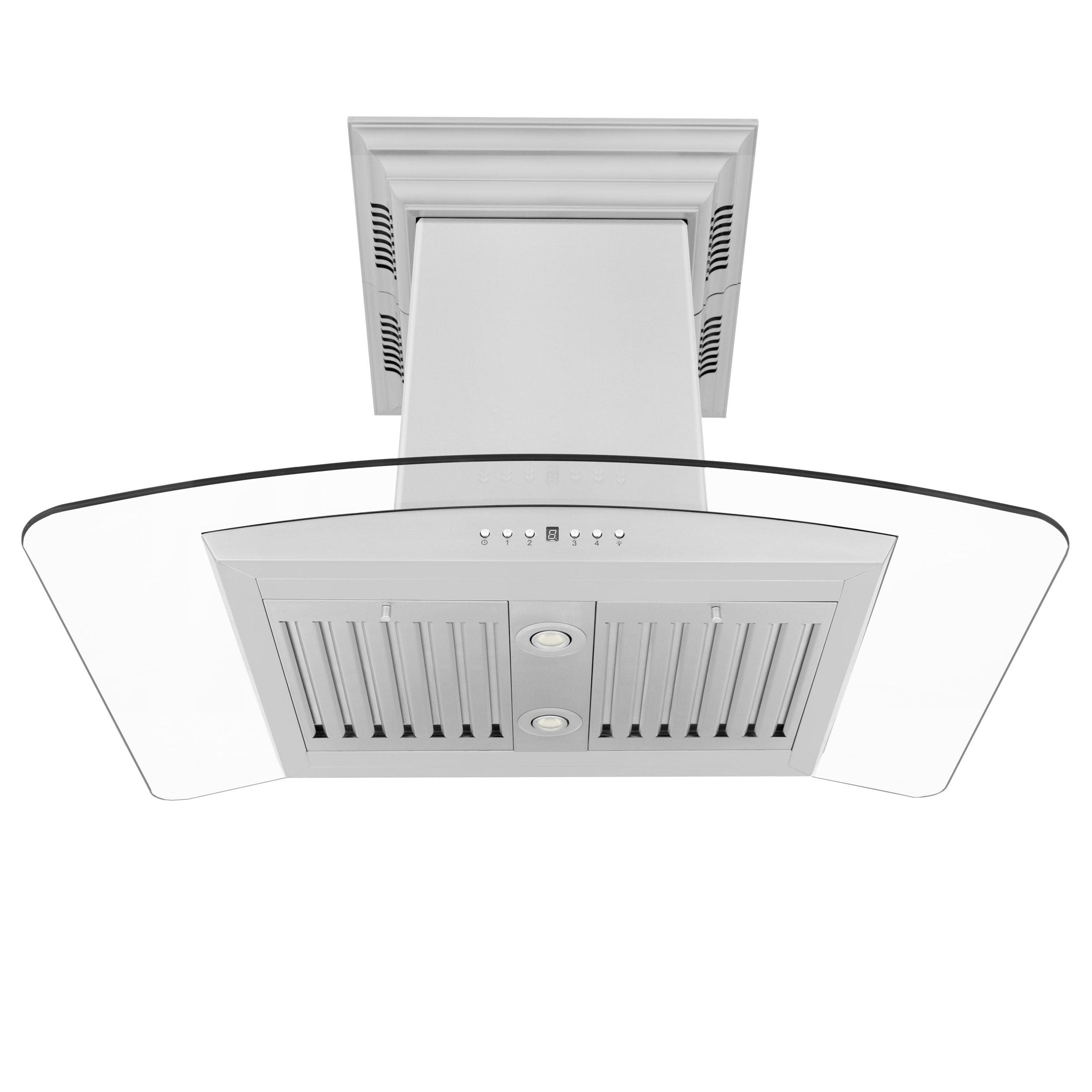 Products ZLINE Island Mount Range Hood in Stainless Steel with Built-in CrownSound‚ Bluetooth Speakers