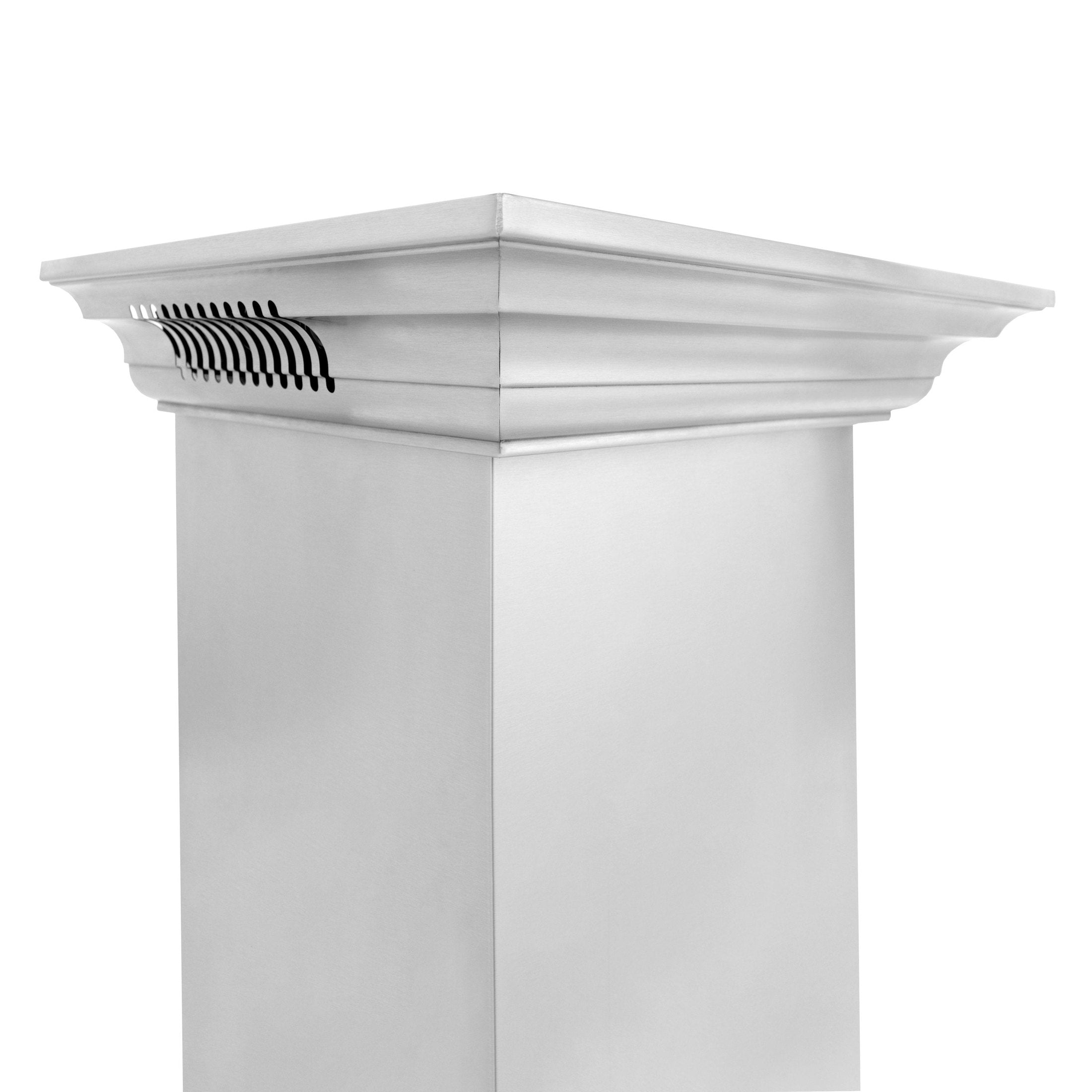 ZLINE Professional Wall Mount Range Hood in Stainless Steel with Built-in CrownSound Bluetooth Speakers - 697CRN-BT