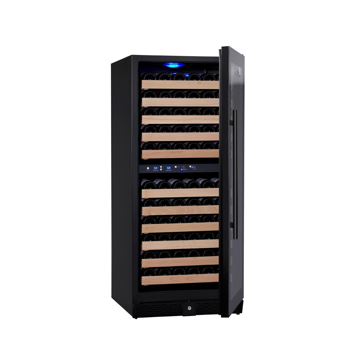 Kings Bottle 100 Bottle Upright Dual Zone Wine Fridge For Home KBU100DX-SS, LHH