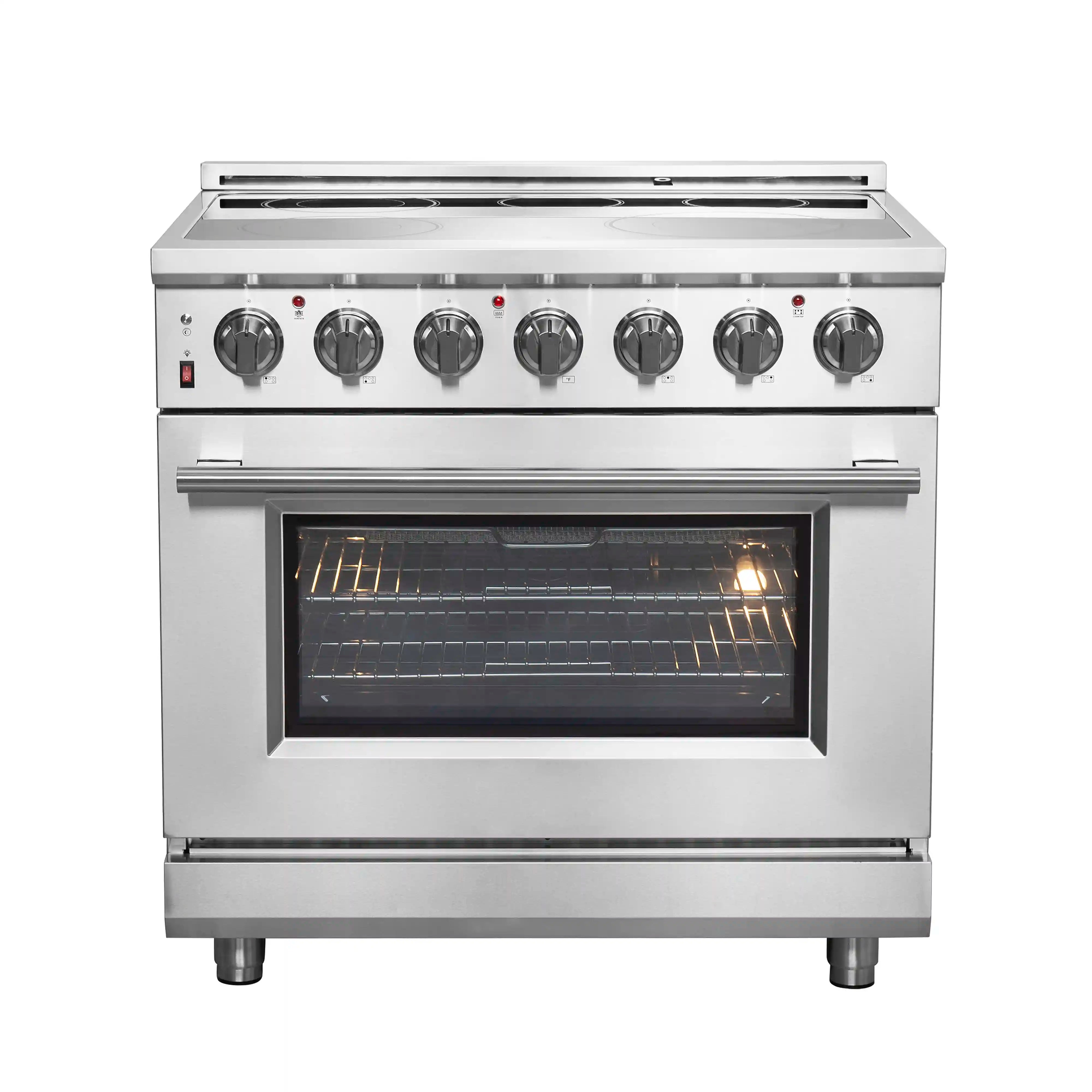 Forno Massimo 36-Inch Freestanding Electric Range in Stainless Steel (FFSEL6020-36)