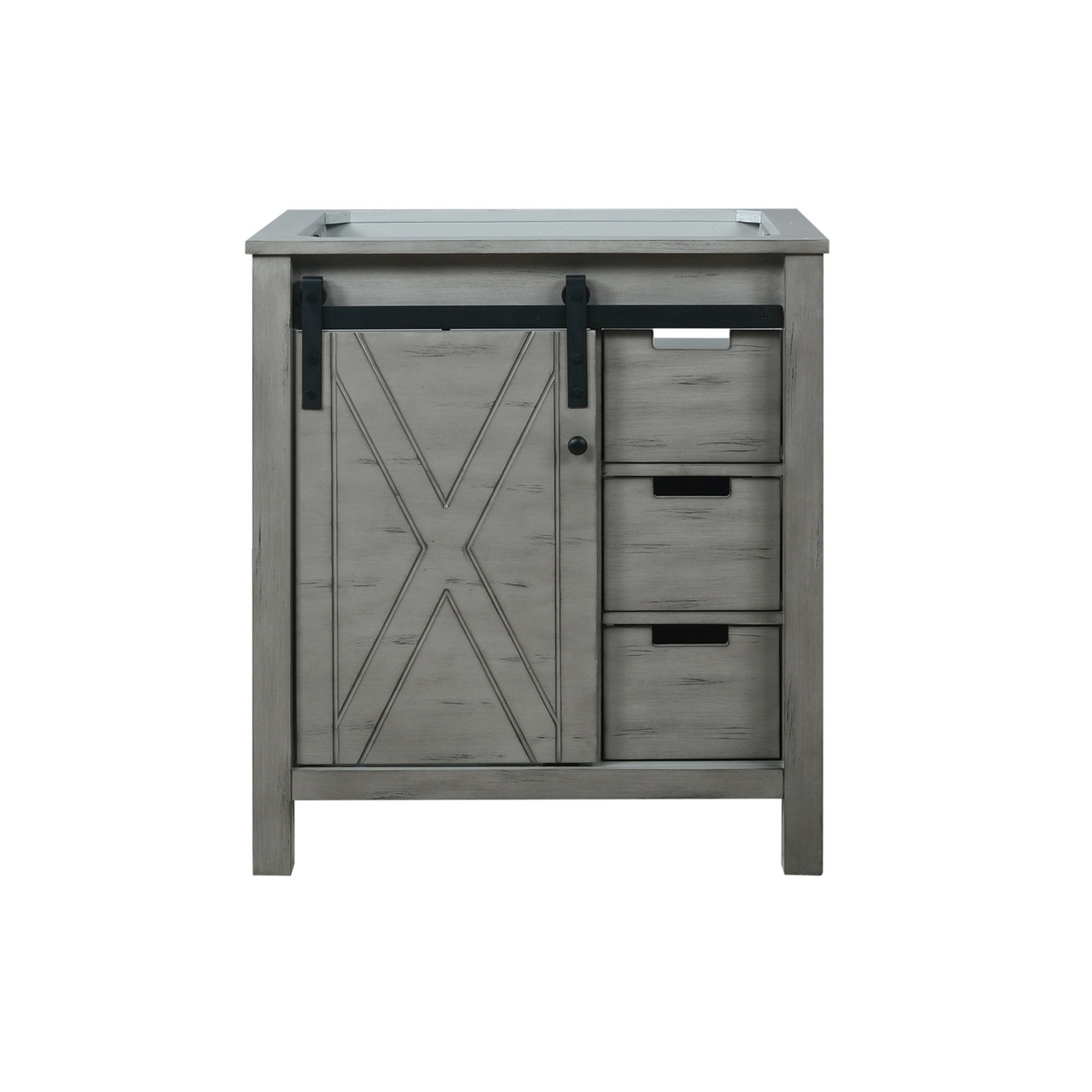Lexora Marsyas 30" Ash Grey Vanity Cabinet Only LM342230SH00000