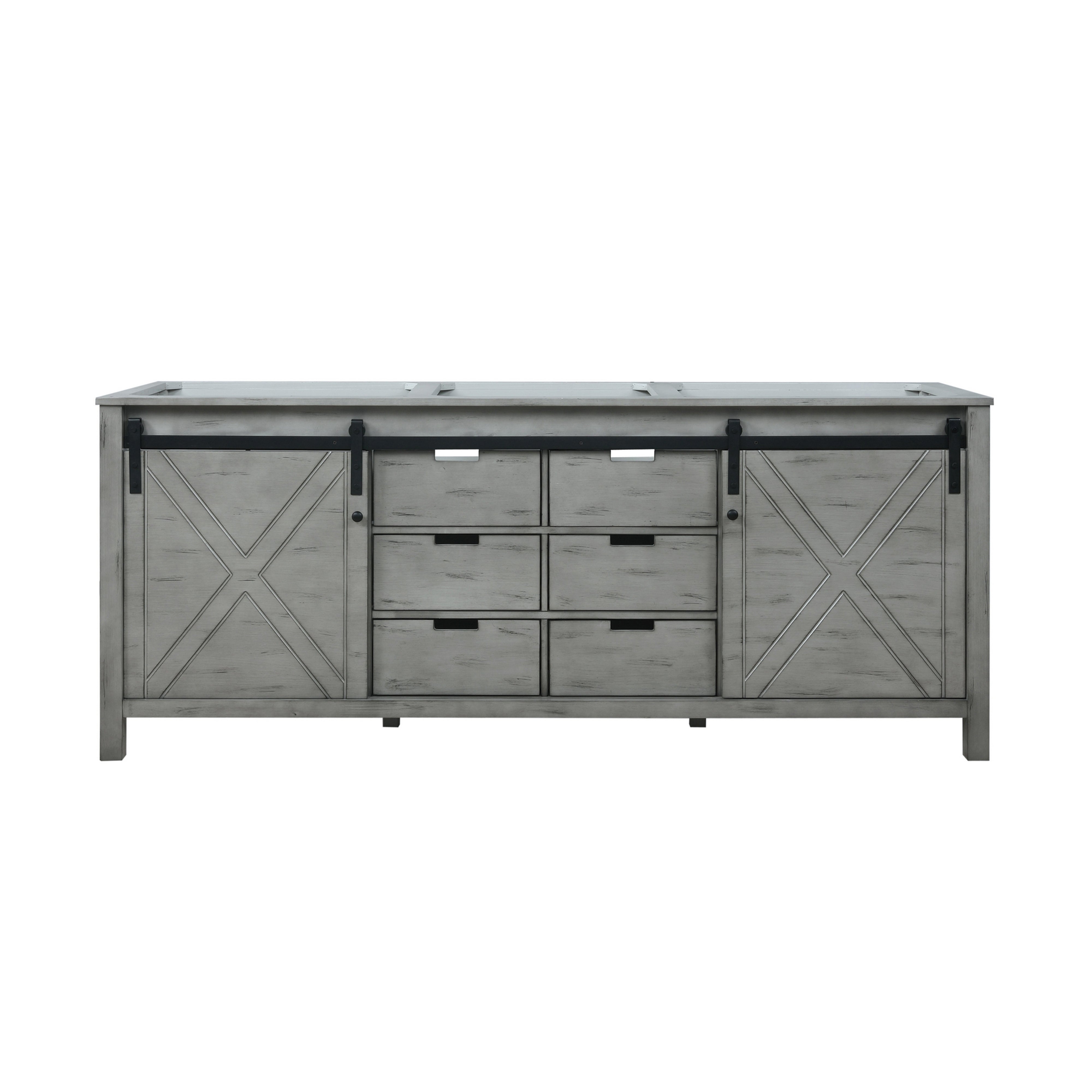 Lexora Marsyas 80" Ash Grey Vanity Cabinet Only LM342280DH00000