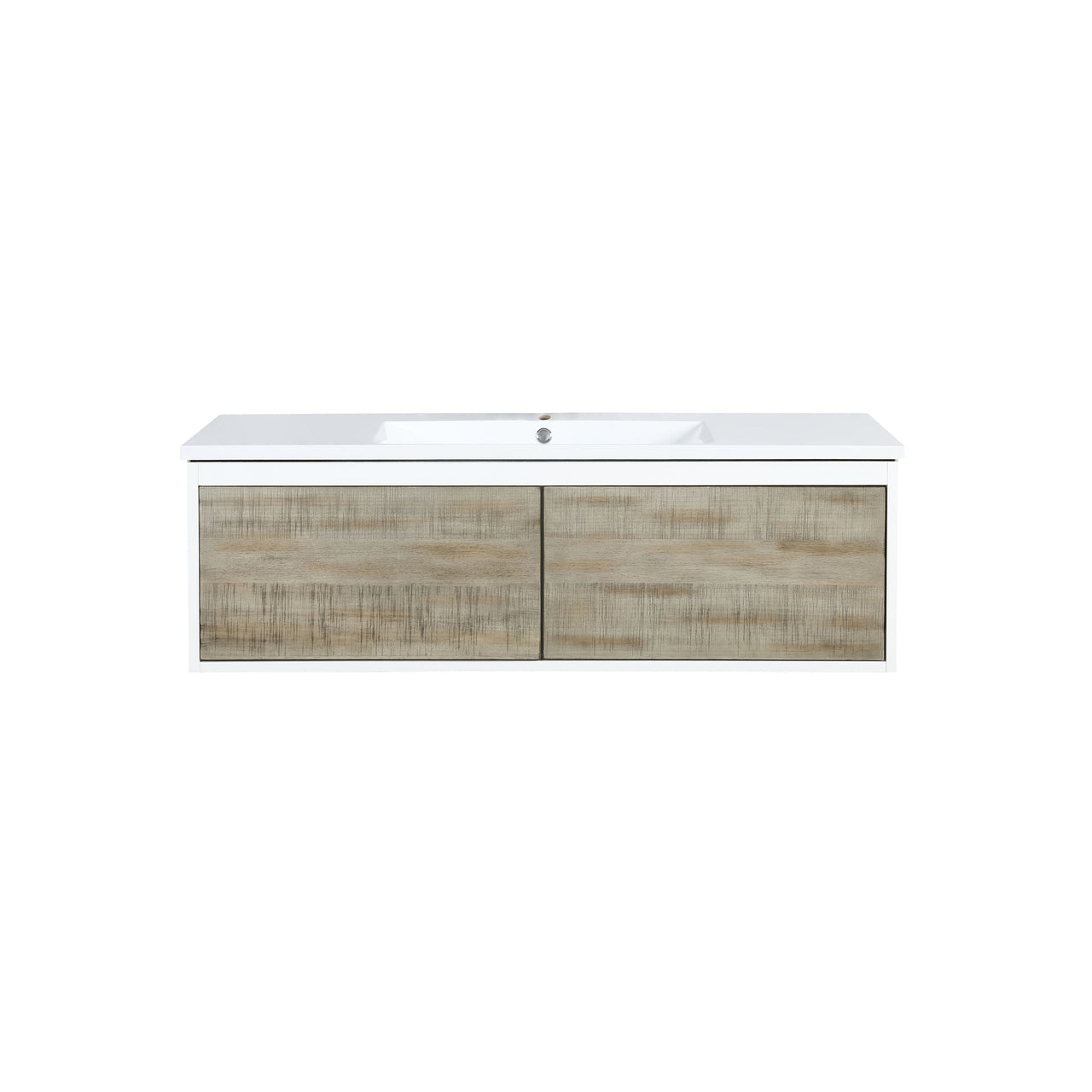 Lexora Scopi 48" Rustic Acacia Bathroom Vanity and Acrylic Composite Top with Integrated Sink LSC48SRAOS000