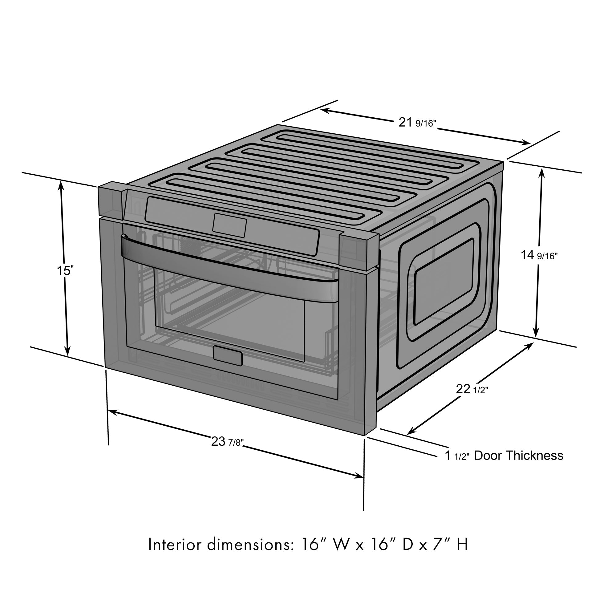 ZLINE 24 in. 1.2 cu. ft. Stainless Steel Built-in Microwave Drawer (MWD-1)