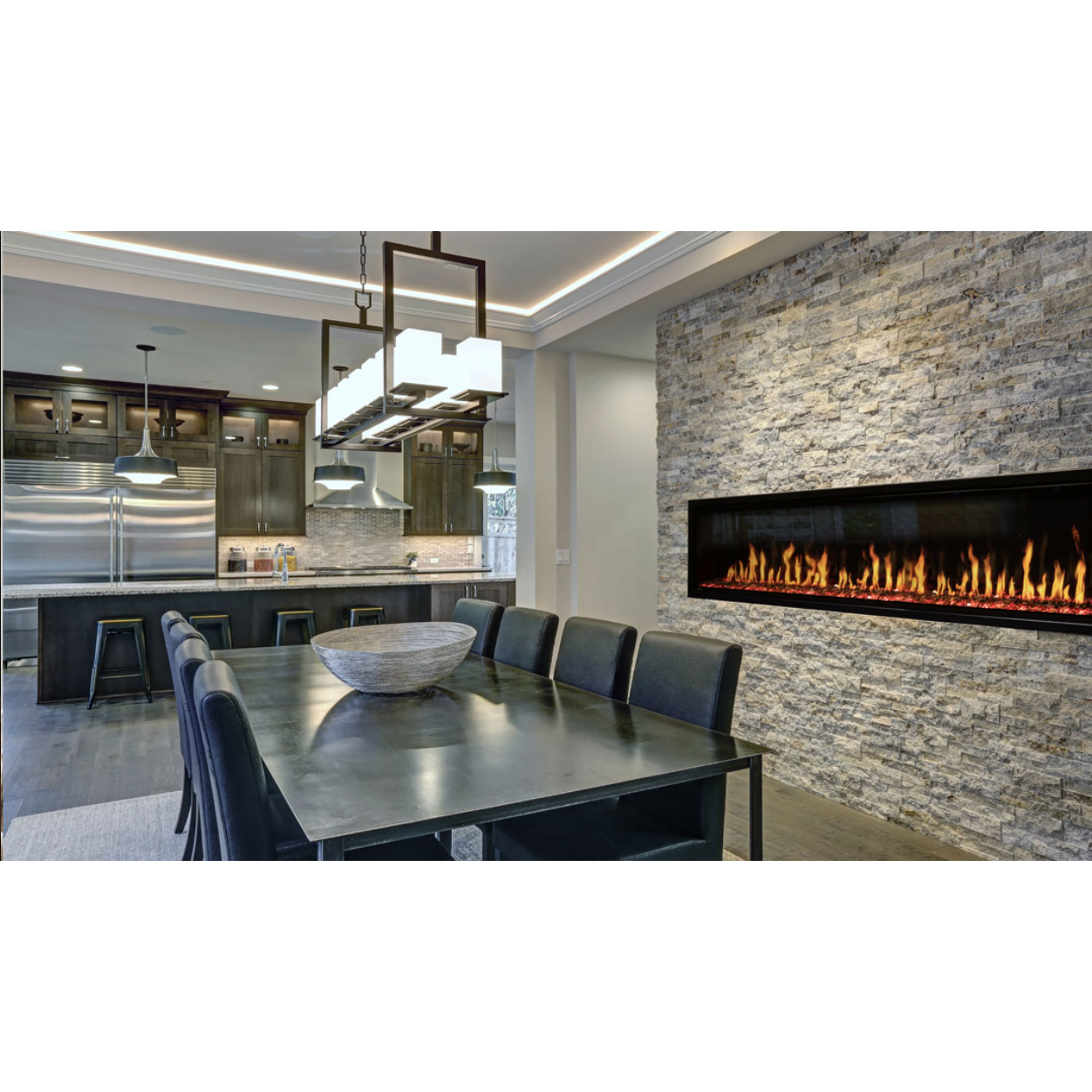 Modern Flames 100" Orion Slim Heliovision Electric Fireplace