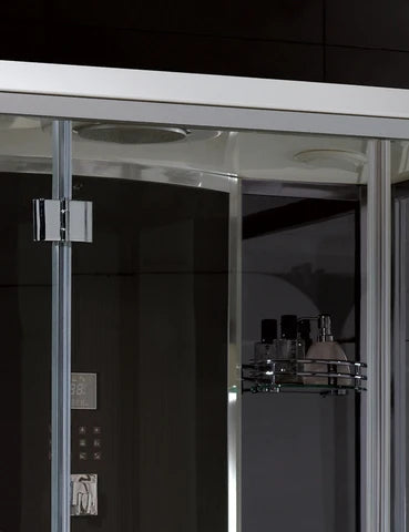 Ariel Platinum Black Walk-In Steam Shower DZ956-Black - PrimeFair