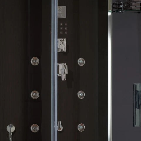 Ariel Platinum Black Walk-In Steam Shower DZ956-Black - PrimeFair