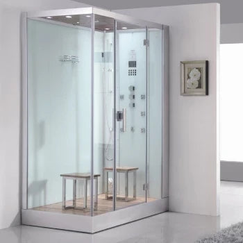 Ariel Platinum White Steam Shower DZ961 (L/R)-White - PrimeFair