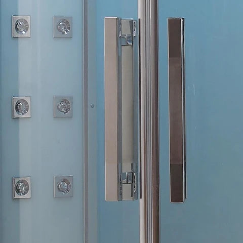 Ariel Platinum White Two Person Corner Steam Shower White DZ962 - PrimeFair