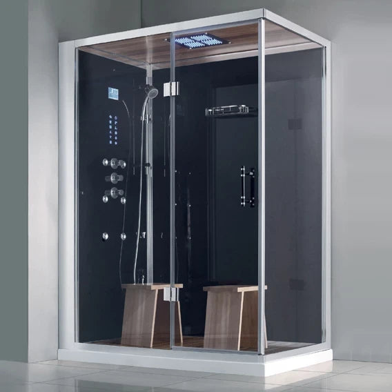 Athena Black Steam Shower WS141 (L/R)-White - PrimeFair