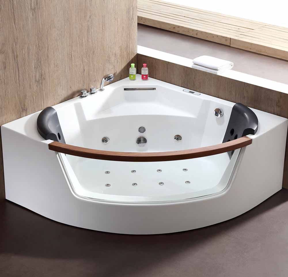 EAGO AM197ETL 5 ft Clear Rounded Corner Acrylic Whirlpool Bathtub for Two - PrimeFair