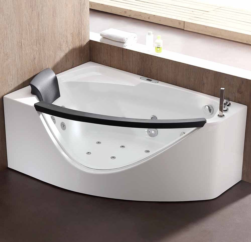 EAGO AM198ETL-R 5 ft Clear Rounded Right Corner Acrylic Whirlpool Bathtub - PrimeFair