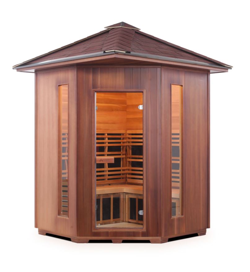Enlighten Sauna Diamond 4C Person Infrared/Traditional Sauna - H-17379 - PrimeFair