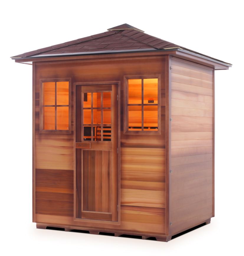 Enlighten Sauna Sapphire 4 Person Infrared/Traditional Sauna - H-16378 - PrimeFair