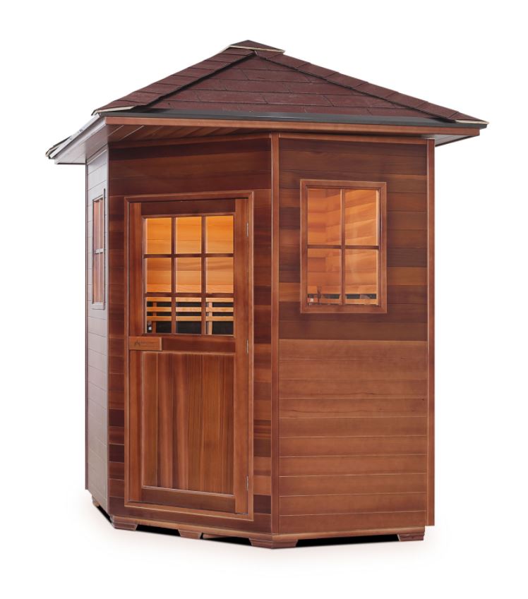 Enlighten Sauna Sierra 4C Person Outdoor/Indoor Full Spectrum Infrared Sauna - 16379 - PrimeFair