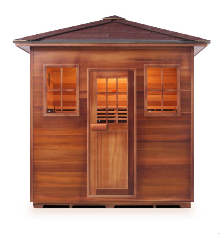 Enlighten Sauna Sierra 5 Person Outdoor/Indoor Full Spectrum Infrared Sauna - 16380 - PrimeFair