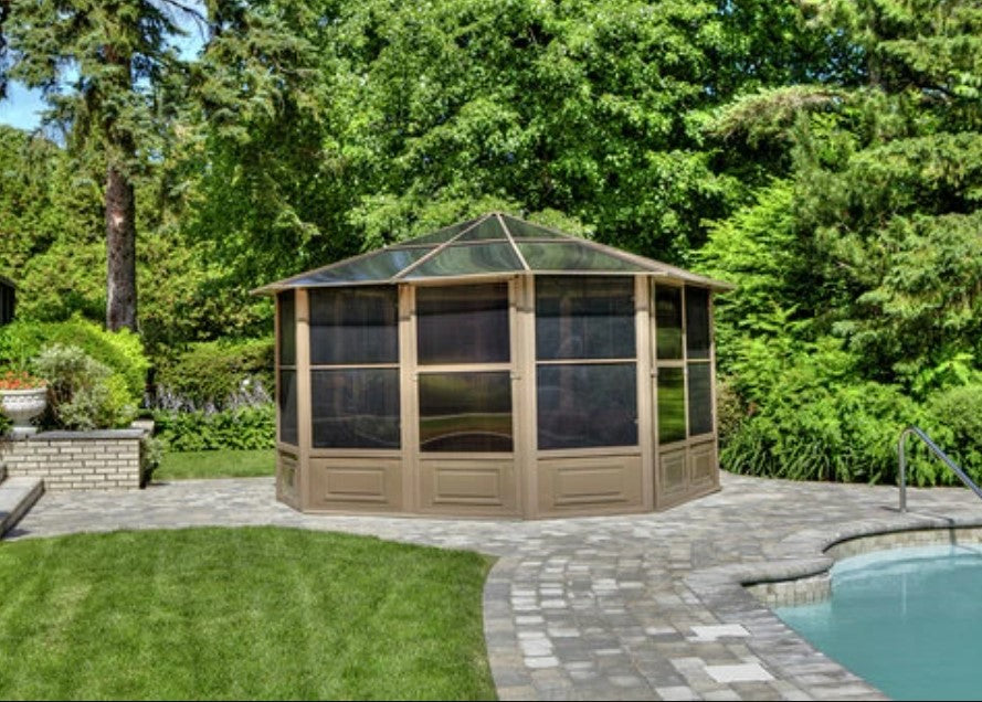 Gazebo Penguin Florence Solarium 12 Ft. x 12 Ft. in Sand 41212-12