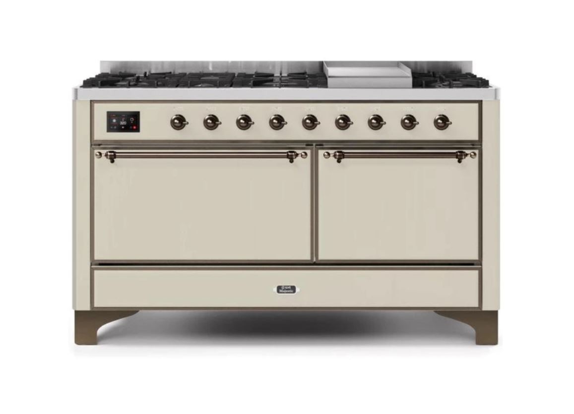 ILVE Majestic II Series 60 Inch Dual Fuel Freestanding Range Gas/Propane (UM15FDQNS3)