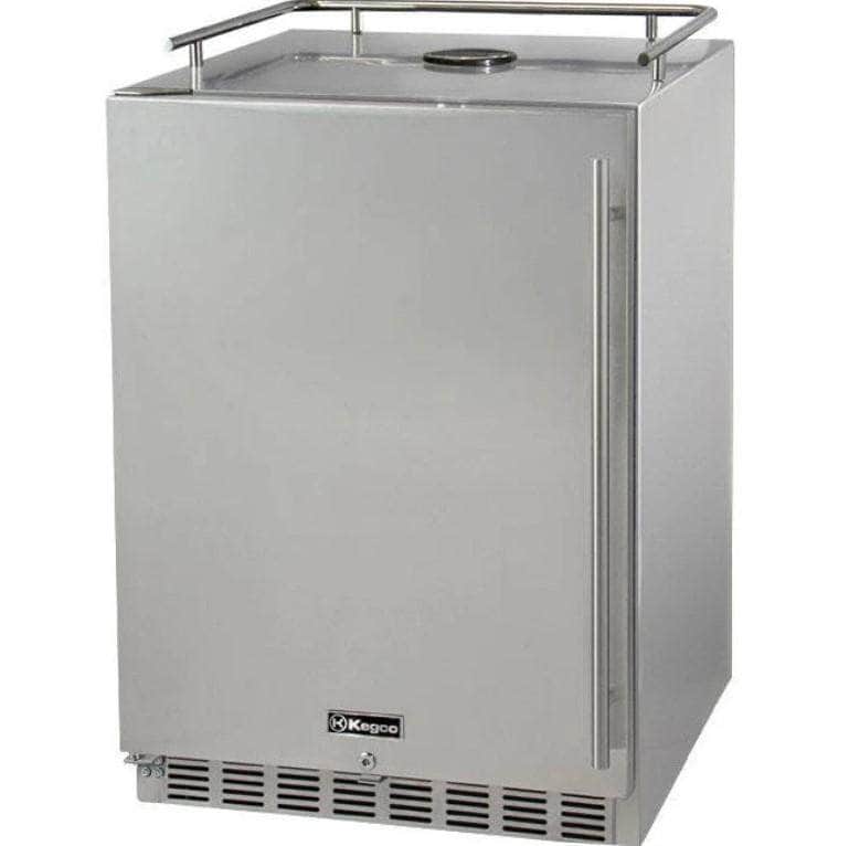 Kegco 24" Wide All Stainless Steel Outdoor Commercial Left Hinge Kegerator Cabinet Only (HK-38-SS-L) - PrimeFair